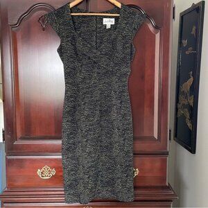 Joseph Ribkoff marled cap sleeve surplice sheath dress size 8